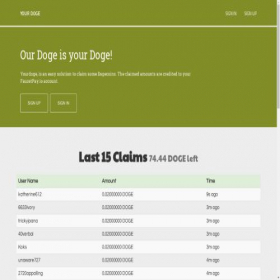 Скриншот главной страницы сайта yourdoge.com