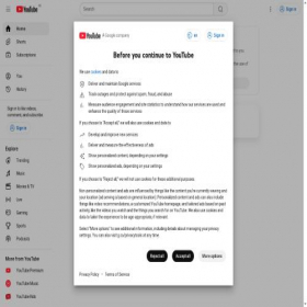 Скриншот главной страницы сайта youtube.ru