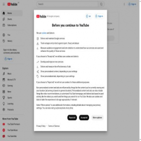 Скриншот главной страницы сайта youtube.ua