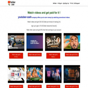 Скриншот главной страницы сайта youtuber-cash.life