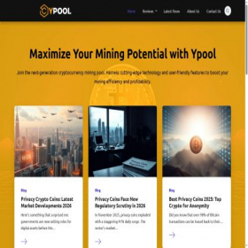 Скриншот главной страницы сайта ypool.net