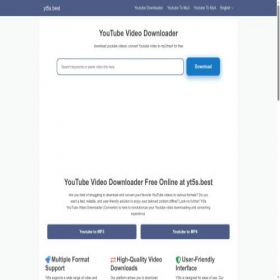 Скриншот главной страницы сайта yt5s.biz