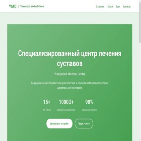 Скриншот главной страницы сайта yunusobodmedic.ru