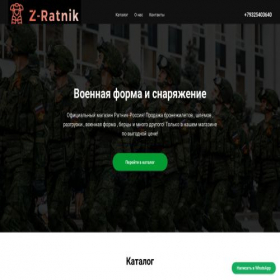 Скриншот главной страницы сайта z-ratnik.ru