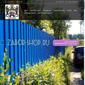 Скриншот главной страницы сайта zabor-shop.ru