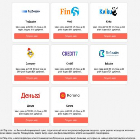 Скриншот главной страницы сайта zaim12top.online