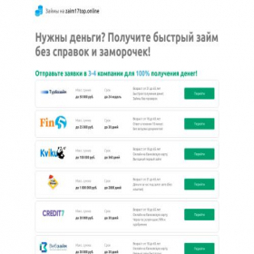 Скриншот главной страницы сайта zaim17top.online