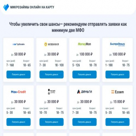 Скриншот главной страницы сайта zaimirf.ru