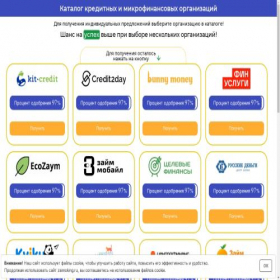 Скриншот главной страницы сайта zaimoking.ru