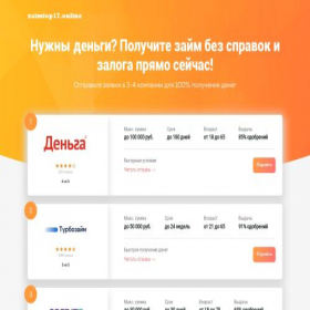 Скриншот главной страницы сайта zaimtop17.online