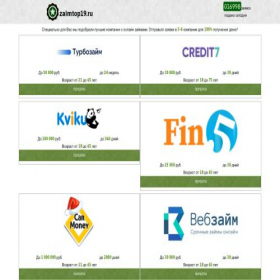 Скриншот главной страницы сайта zaimtop19.ru