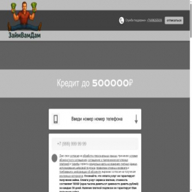 Скриншот главной страницы сайта zaimvamdam.ru