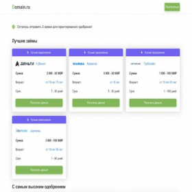 Скриншот главной страницы сайта zaimvinsvy.online