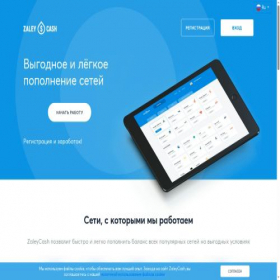 Скриншот главной страницы сайта zaleycash.com