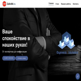 Скриншот главной страницы сайта zaliv64.ru