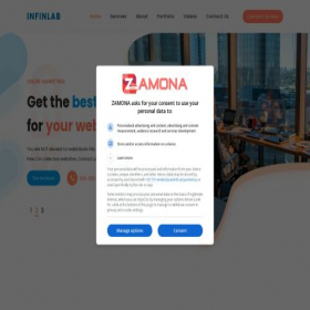 Скриншот главной страницы сайта zamona.net