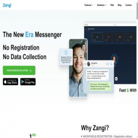 Скриншот главной страницы сайта zangi.com