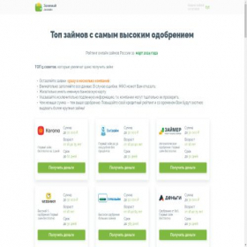 Скриншот главной страницы сайта zanimay.online
