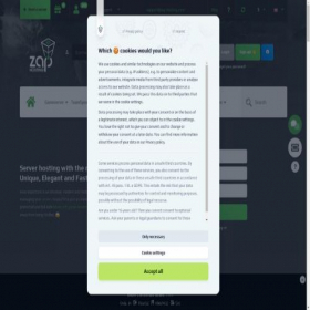 Скриншот главной страницы сайта zap-hosting.com