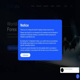 Скриншот главной страницы сайта zara-fx.com
