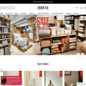 Скриншот главной страницы сайта zarahomeen.shop