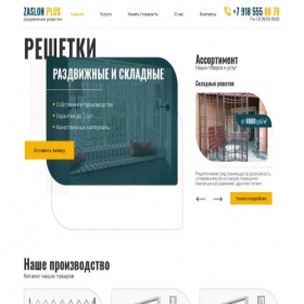 Скриншот главной страницы сайта zaslon-plus161.ru