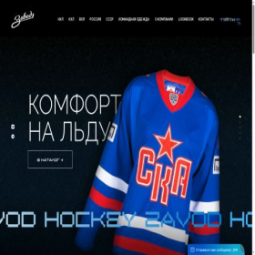Скриншот главной страницы сайта zavodhockey.pro