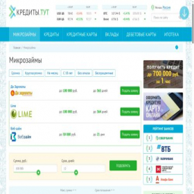 Скриншот главной страницы сайта zaym-on-line.ru