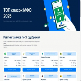 Скриншот главной страницы сайта zaym-spisok.online