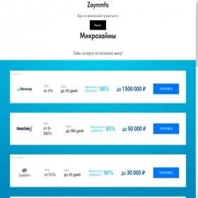 Скриншот главной страницы сайта zaymmfo.ru