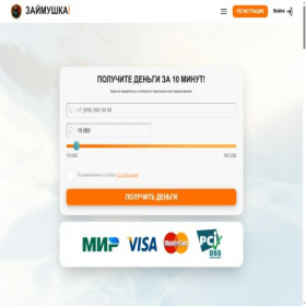 Скриншот главной страницы сайта zaymushka.ru