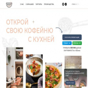 Скриншот главной страницы сайта zdraste-franchise.ru