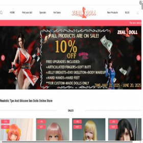 Скриншот главной страницы сайта zealdoll.com