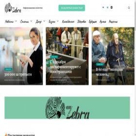 Скриншот главной страницы сайта zebra-media.online