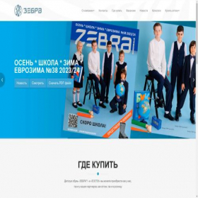 Скриншот главной страницы сайта zebra-shoes.ru
