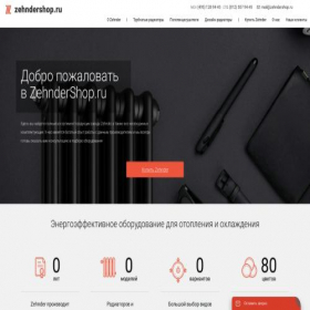 Скриншот главной страницы сайта zehndershop.ru