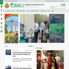 Скриншот главной страницы сайта zelao.ru