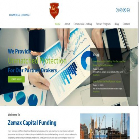 Скриншот главной страницы сайта zemaxcapitalfunding.com