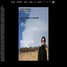 Скриншот главной страницы сайта zemfira.world