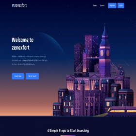 Скриншот главной страницы сайта zenexfort.com