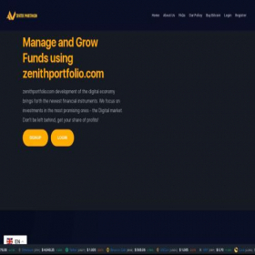 Скриншот главной страницы сайта zenithportfolio.com