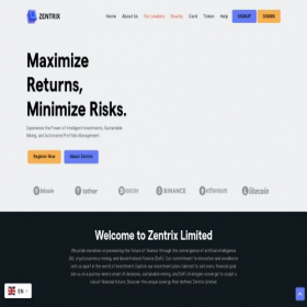 Скриншот главной страницы сайта zentrix.pro