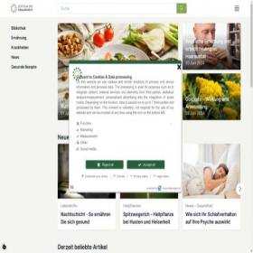 Скриншот главной страницы сайта zentrum-der-gesundheit.de