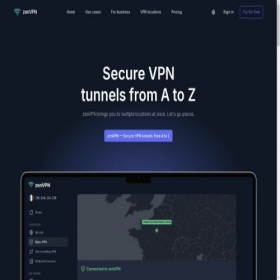 Скриншот главной страницы сайта zenvpn.net