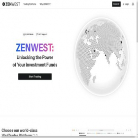 Скриншот главной страницы сайта zenwest.co