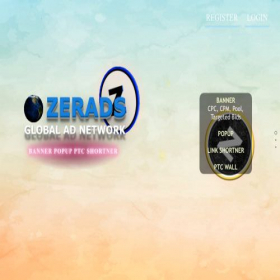 Скриншот главной страницы сайта zerads.com