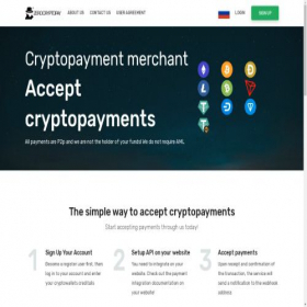 Скриншот главной страницы сайта zerocryptopay.com