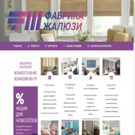 Скриншот главной страницы сайта zhaluzi72.ru