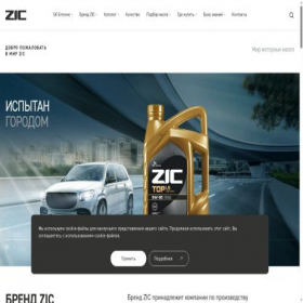Скриншот главной страницы сайта zicoil.ru