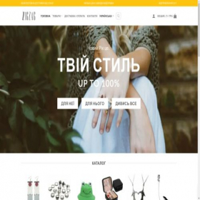 Скриншот главной страницы сайта zigzag.com.ua